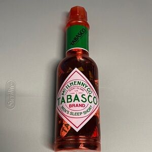 Tabasco piggy bank & Men's Sleep Short Gift Bottle